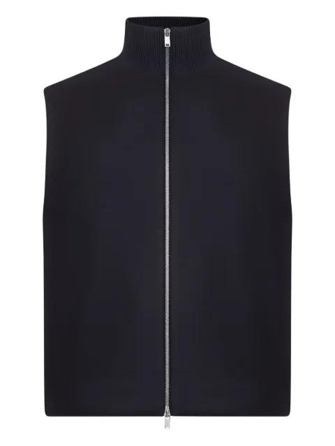 high-neck zip-front waistcoat by JIL SANDER