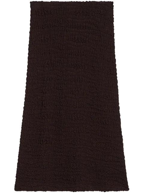 high-waist crinkled midi skirt by JIL SANDER