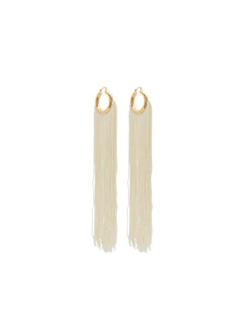 hoops fringe earrings by JIL SANDER
