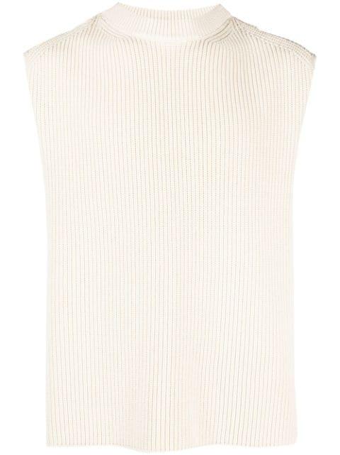 knitted sleeveless vest by JIL SANDER
