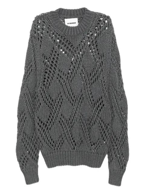 lace-trimmed wool jumper by JIL SANDER