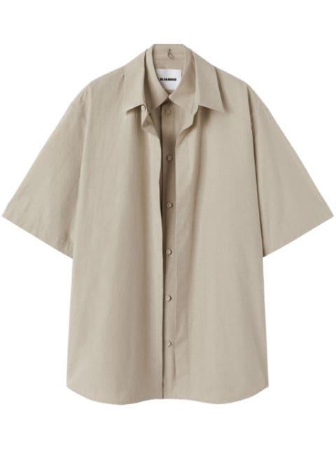 layered cotton shirt by JIL SANDER