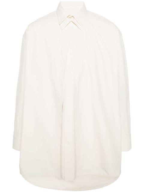 layered cotton shirt by JIL SANDER