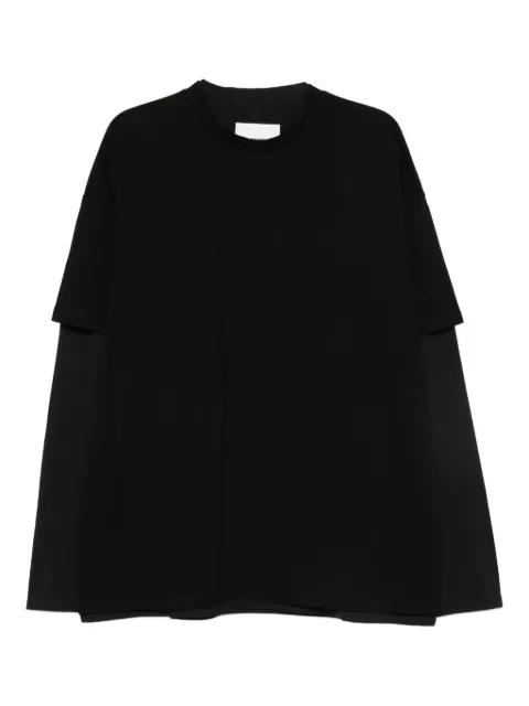 layered cotton t-shirt by JIL SANDER