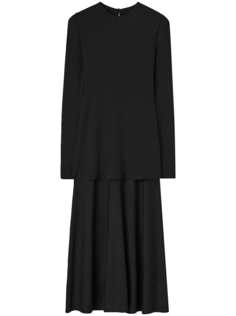 layered-design midi dress by JIL SANDER
