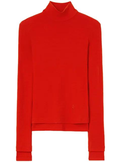 layered high-neck top by JIL SANDER