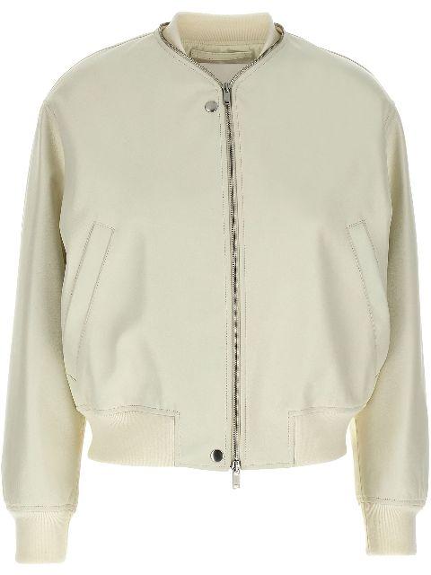 leather bomber jacket by JIL SANDER