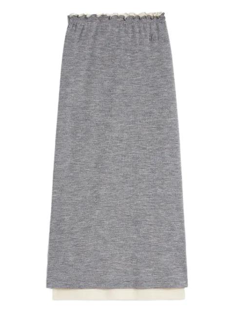 lightweight wool layered skirt by JIL SANDER