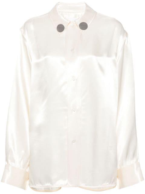 logo-appliqué drop-shoulder shirt by JIL SANDER