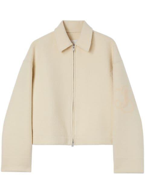 logo-embellished virgin-wool jacket by JIL SANDER