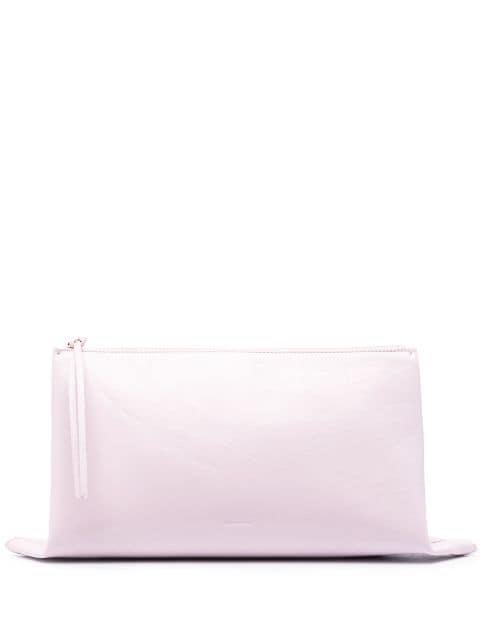 logo-embossed clutch bag by JIL SANDER