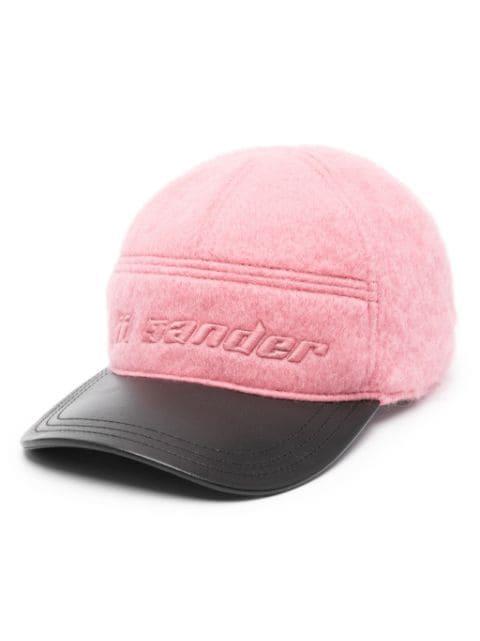 logo-embroidered brushed baseball cap by JIL SANDER