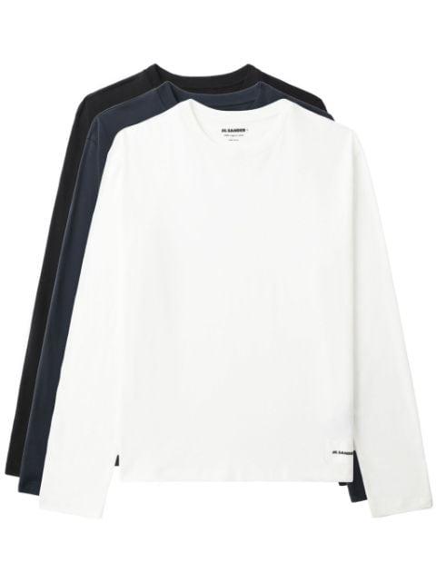 logo-patch cotton T-shirt (set of three) by JIL SANDER