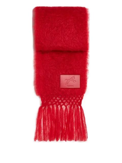 logo-patch fringed scarf by JIL SANDER