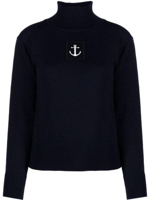 logo-patch high-neck jumper by JIL SANDER