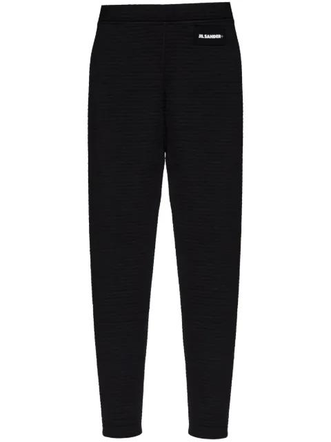 logo-patch ribbed leggings by JIL SANDER