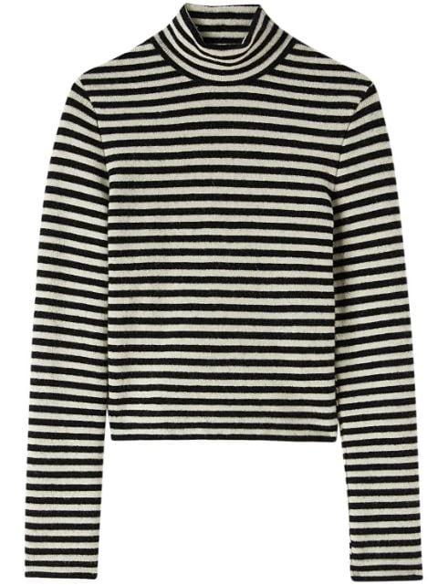 logo-patch striped wool sweater by JIL SANDER