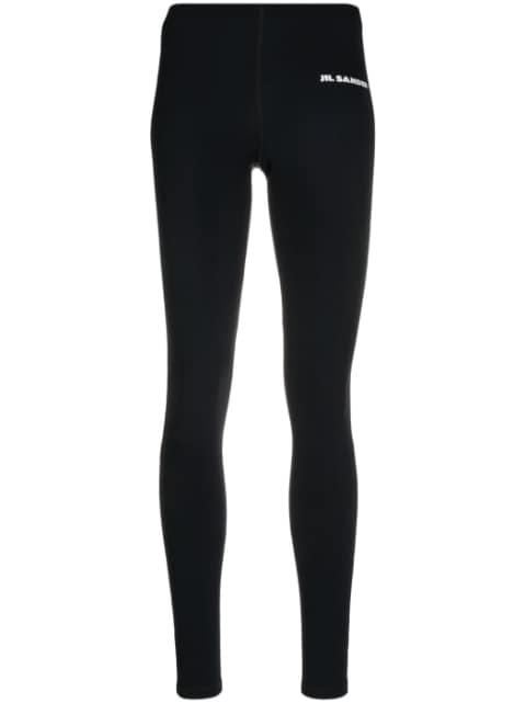 logo-print 7/8 leggings by JIL SANDER