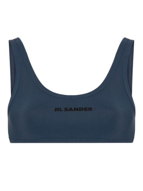 logo-print bikini top by JIL SANDER