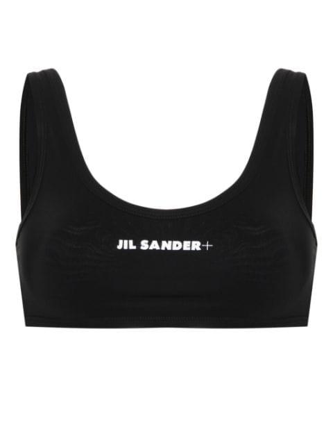 logo-print bikini top by JIL SANDER