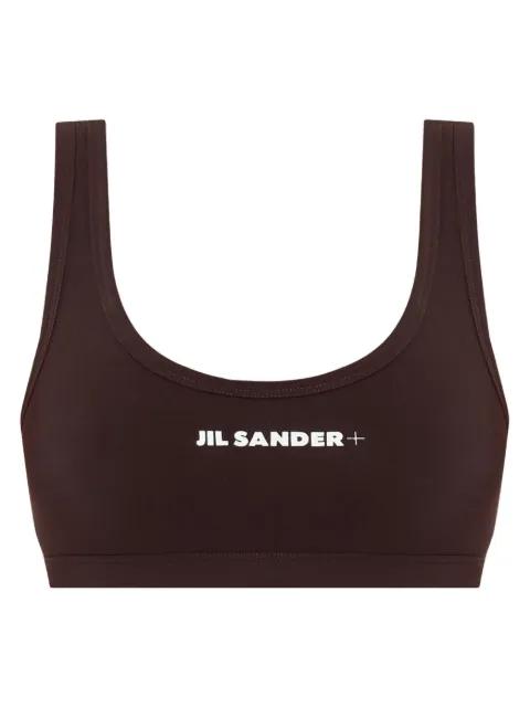 logo-print bikini top by JIL SANDER