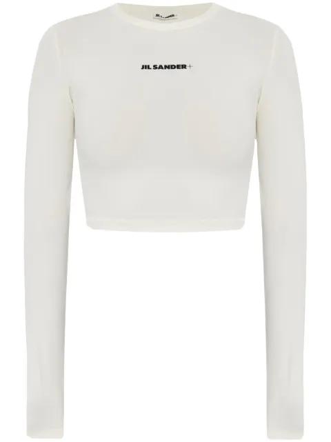 logo-print bikini top by JIL SANDER