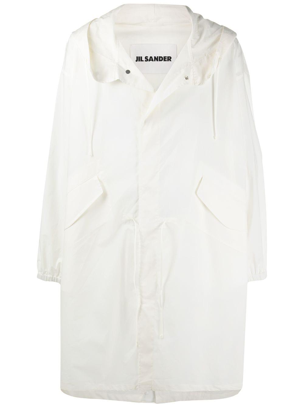 logo-print coat by JIL SANDER
