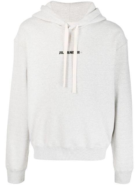 logo-print cotton hoodie by JIL SANDER