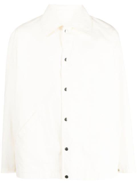 logo-print cotton shirt jacket by JIL SANDER