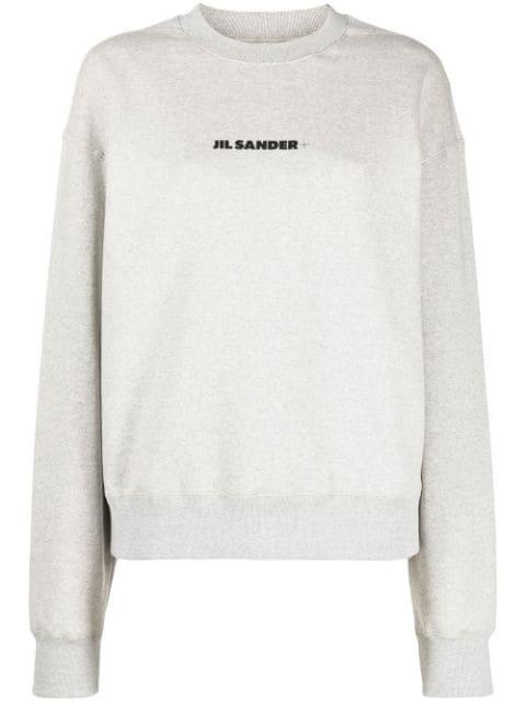 logo-print cotton sweatshirt by JIL SANDER