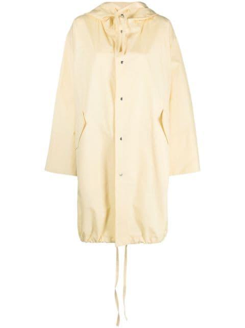 logo print drawstring coat by JIL SANDER