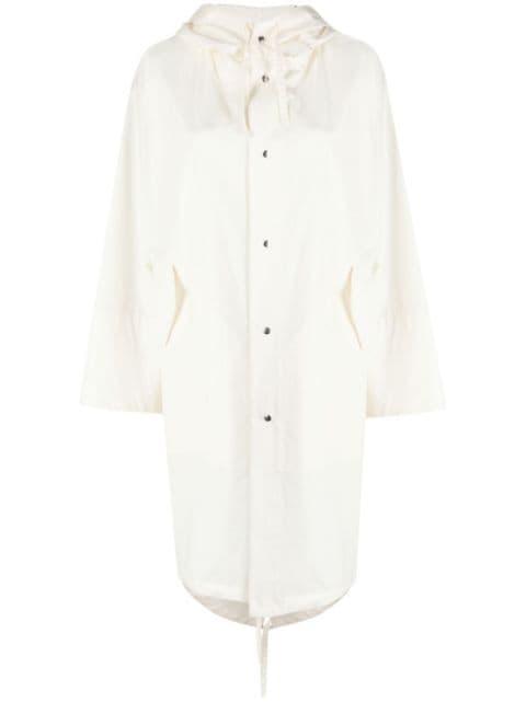 logo-print drawstring coat by JIL SANDER