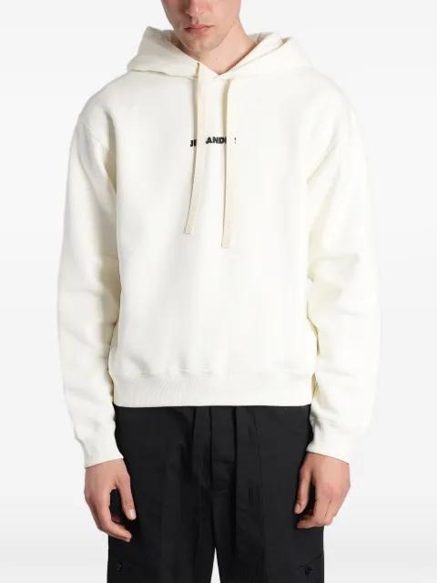 logo-print drawstring hoodie by JIL SANDER