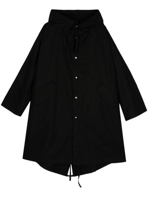 logo-print hoodied coat by JIL SANDER