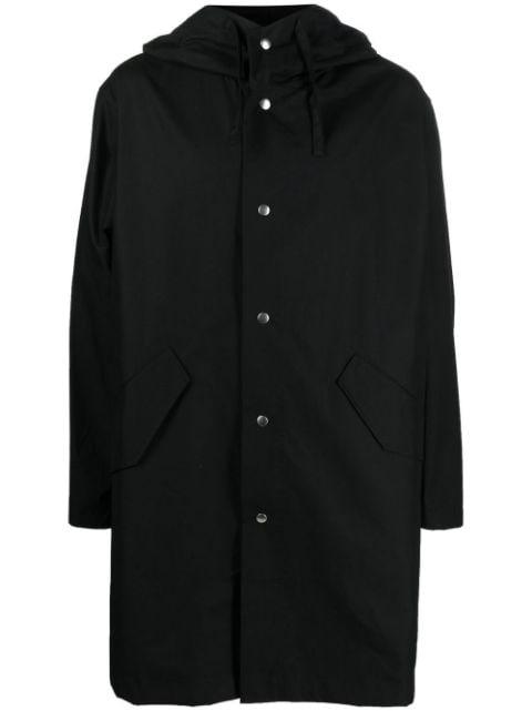 logo-print hoodied parka by JIL SANDER