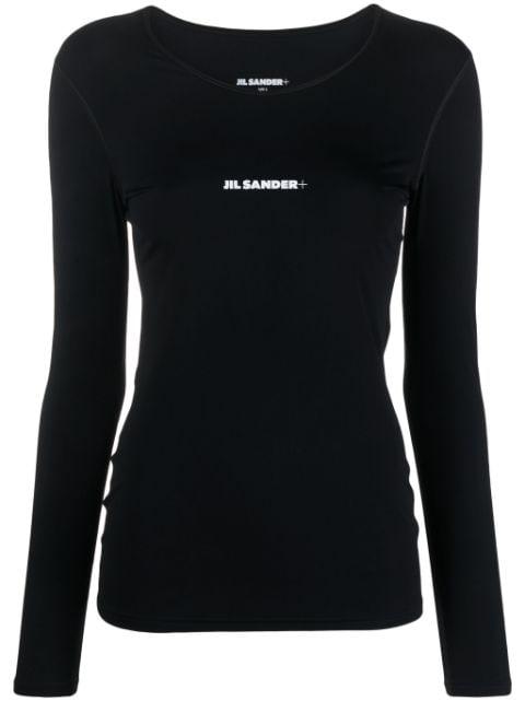 logo-print jersey T-shirt by JIL SANDER
