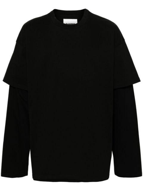 logo-print layered T-shirt by JIL SANDER