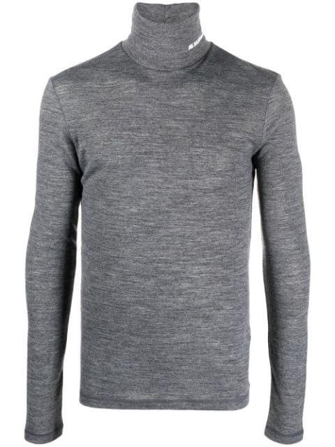 logo-print roll neck jumper by JIL SANDER