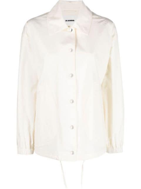 logo-print shirt jacket by JIL SANDER