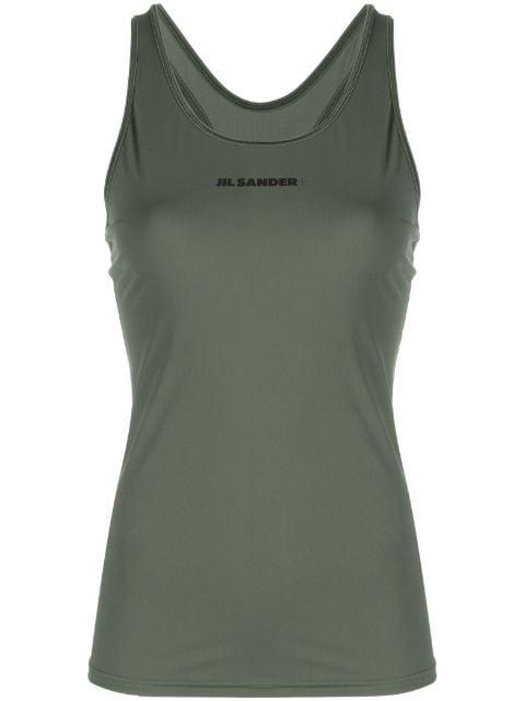 logo-print tank top by JIL SANDER