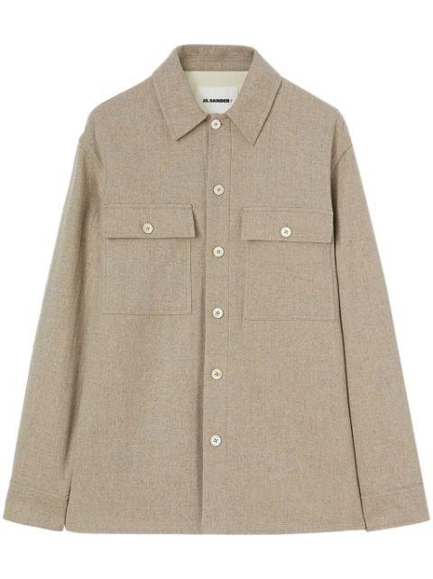 long-sleeve flannel shirt by JIL SANDER
