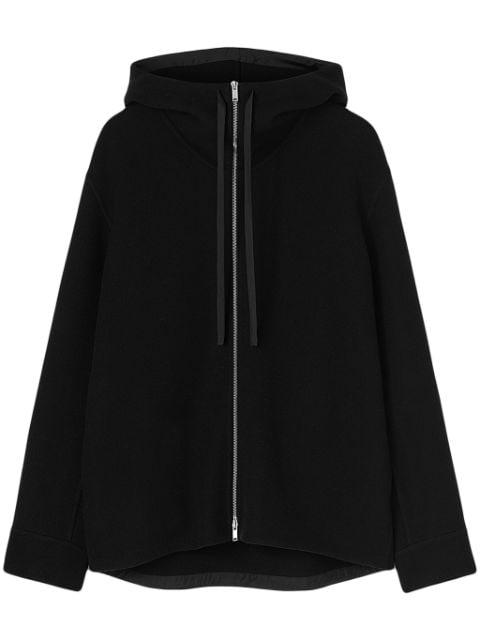 long-sleeve hoodied jacket by JIL SANDER