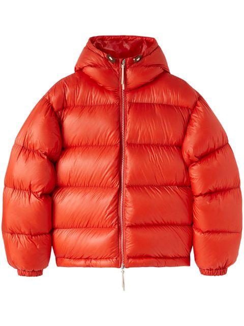 long-sleeve padded hoodied jacket by JIL SANDER