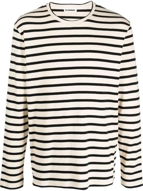 long-sleeve striped sweatshirt by JIL SANDER