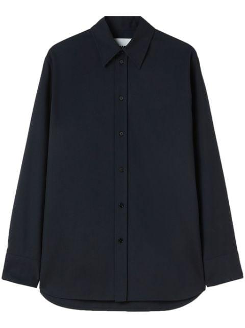 long-sleeve wool shirt by JIL SANDER