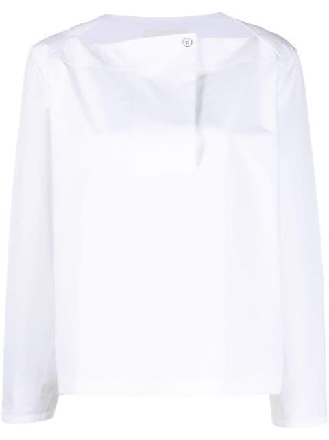 long-sleeved cotton blouse by JIL SANDER