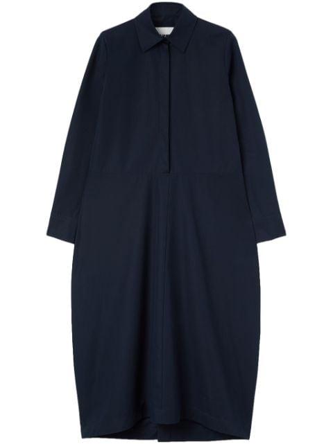long-sleeved organic cotton shirtdress by JIL SANDER