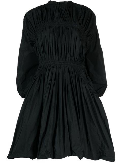 long-sleeved pleated minidress by JIL SANDER