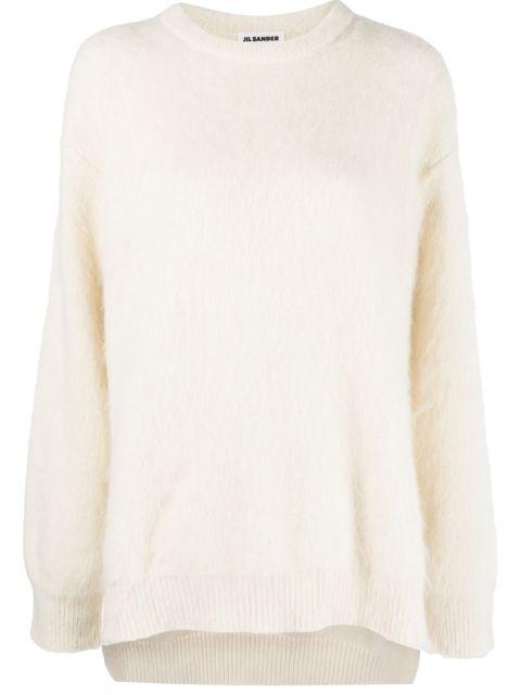 long-sleeved textured-finish jumper by JIL SANDER