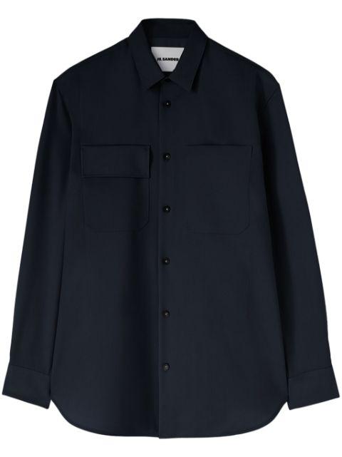 long-sleeved wool shirt by JIL SANDER